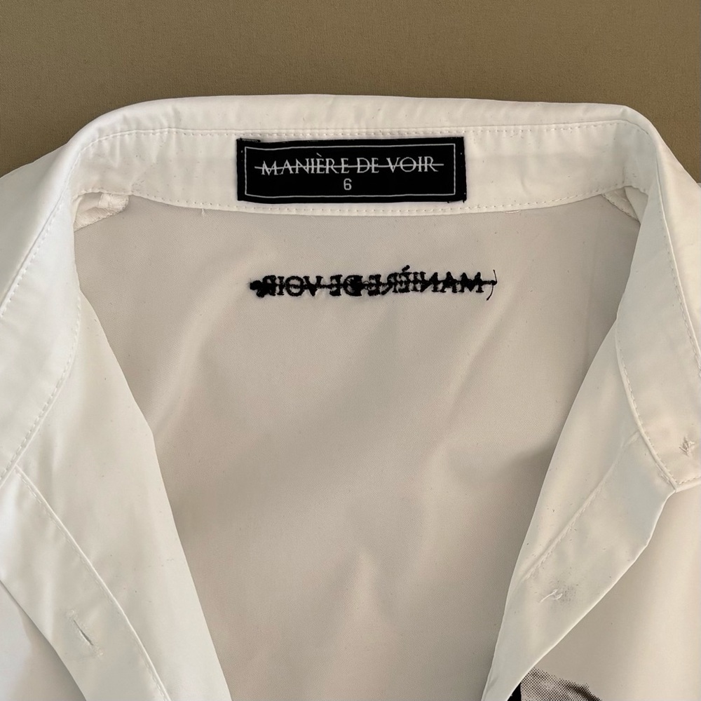 Maniere De Voir Shirt Dress No More Drama Size 6 - Picture 16 of 16